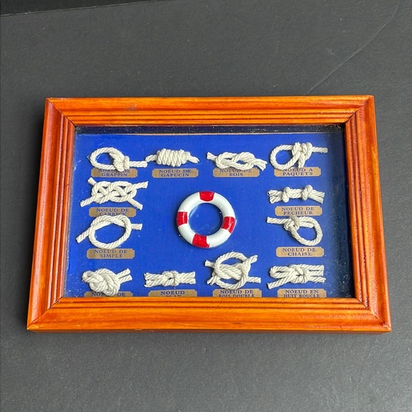 Art Small Nautical Knots Noeud Framed Wall Decor Gift Collectible